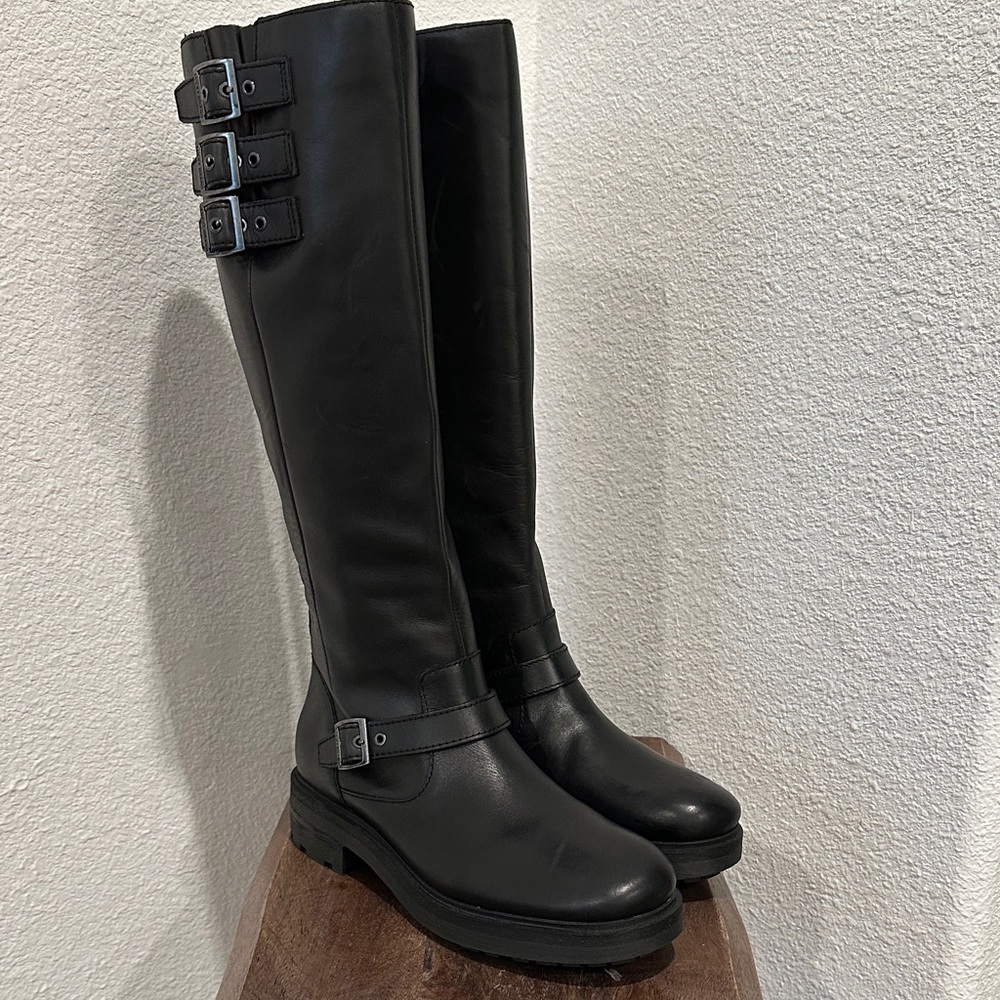 Lucky Brand Women's Citere Buckle Tall Riding Boots Size 8